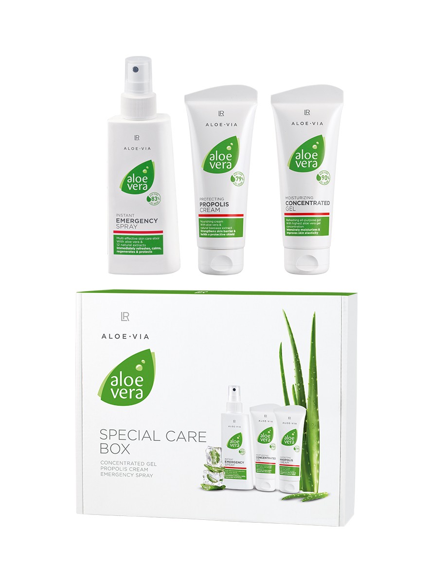 Wijzigingen van boksen Pa LR ALOE VERA Special Care Box • SOS-Box voor noodgevallen