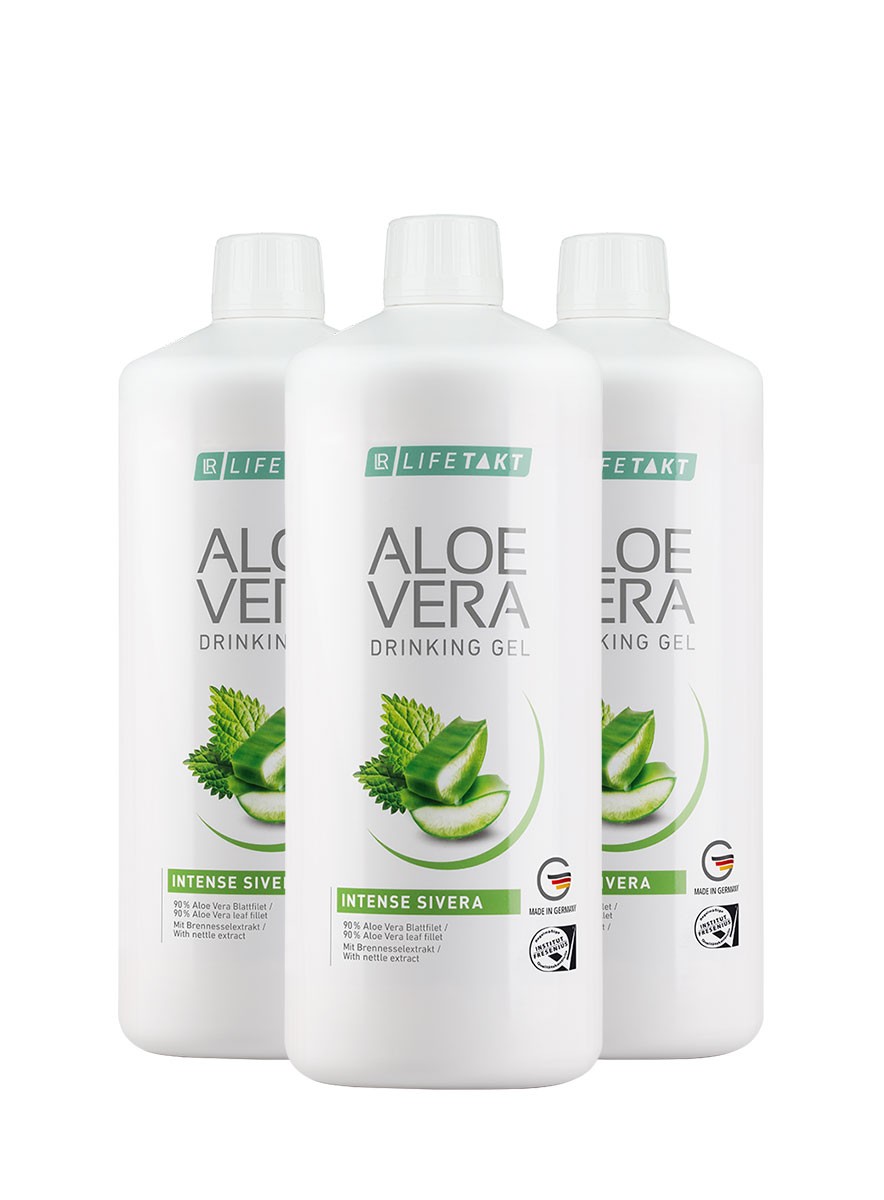 LR LIFETAKT Aloe Vera Drinking Gel Intense Sivera - Set van 3